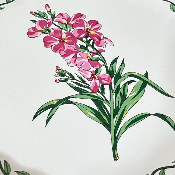 Vintage Ceramic  Fluted Quiche Pie Terrace Blossoms Pattern, 10" - Picture 7 of 14